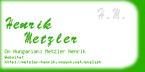 henrik metzler business card